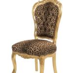 MACE Heritage - Chaise de salle à manger Rococo / baroque – velours, capitonné, sculpté, rouge, doré