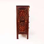 Barockstil - Kommode - Barockschrank Louis XV antiker Stil - Braun/Marketerie/Messing - Klassische Möbel - Wohnzimmermöbel - MACE
