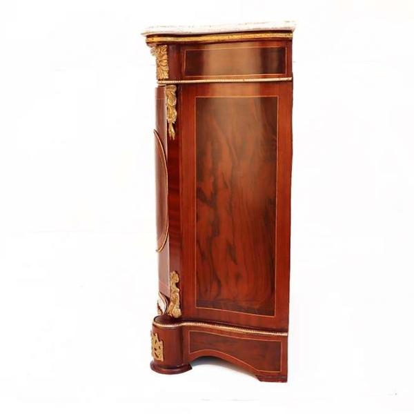 Baroque style - Sideboard - Brown/Brass - Beige marble - Classic furniture - All rooms furniture - MACE