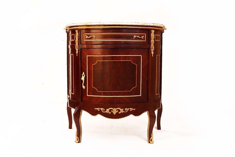 Baroque style - Brass washbasin cabinet with beige marble - Brass - Colour brown - MACE