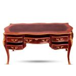MACE Heritage - Schreibtisch Louis XV. Stil, mit eingefasster Lederschreibunterlage und hochwertigen Kupferverzierung