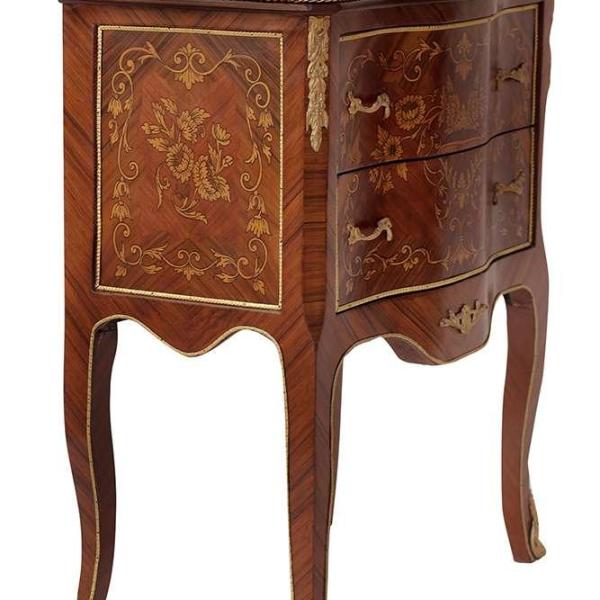 Baroque Louis XV - Commode - Chest of drawers - Brown colour - Classic furniture - All rooms furniture - Marquetry - Two drawers - MACE