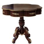 MACE Heritage - Table d’appoint Louis XV / baroque – laiton, marqueterie, blanc, rouge, brun – Ta-41