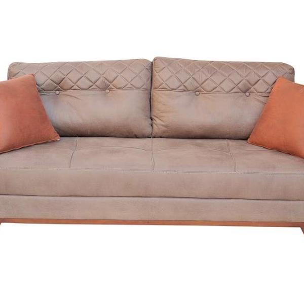 Modernes Samtsofa, Zweisitzer, inkl. Kissen