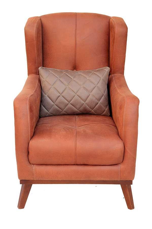 MACE - Comfortable and Modern Beech Wood Armchair, Relaxing Armchair, Velvet TV Armchair, Upholstered Armchair with Soft Velvet Cushion