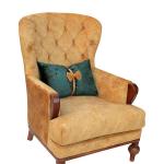 Modern armchair Wingback, Camel colour