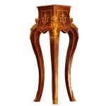 Baroque style stand - Louis XVI style - Brown color/Brass/Gold - Classic furniture - Living Room furniture - MACE