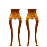 Baroque style stand - Louis XVI style - Brown color/Brass/Gold - Classic furniture - Living Room furniture - MACE