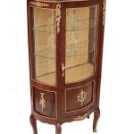 Baroque display Cabinet style - Louis XV - Brown/Beige Marble - Gold fabric - Antique Style - Classic furniture - MACE