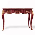 Luxury Louis XV Style Inlaid Writing Desk with Elegant Brass Detailing