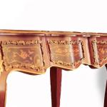 Luxury Louis XV Style Inlaid Writing Desk with Elegant Brass Detailing