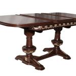 MACE - Luxuriöser barocker Louis XVI Stil - Rechteckiger Esstisch Form - Braune Farbe - Messing - Marqutray - 6 Personen - 200cm Ausziehbar