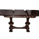 MACE - Luxuriöser barocker Louis XVI Stil - Rechteckiger Esstisch Form - Braune Farbe - Messing - Marqutray - 6 Personen - 200cm Ausziehbar