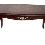 MACE - Barock Louis XV Stil - Rechteckiger Esstisch Form - Braune Farbe - Messing - Marqutray - 6 Personen - 170 Cm