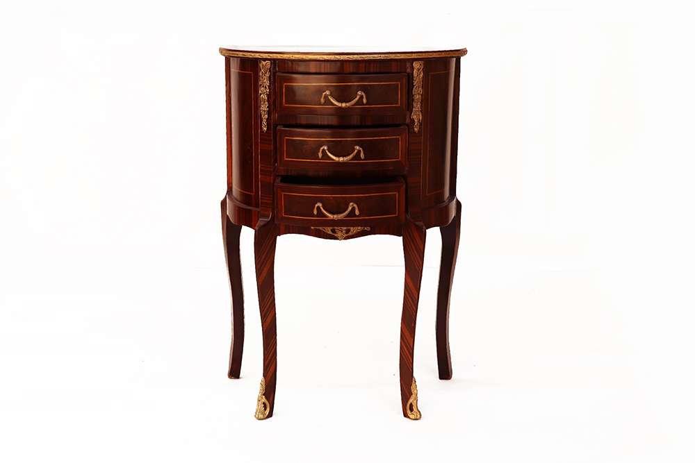 Chest Of Drawer Baroque Cabinet Louis Xv Antique Style Half Circle