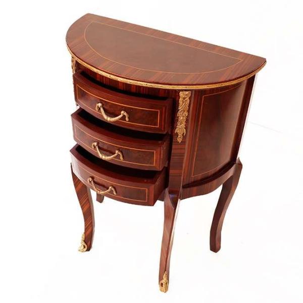 Chest Of Drawer Baroque Cabinet Louis Xv Antique Style Half Circle