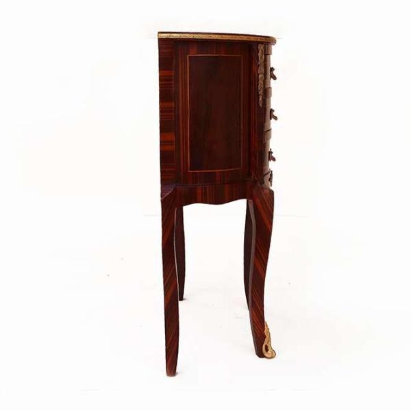 Chest Of Drawer Baroque Cabinet Louis Xv Antique Style Half Circle