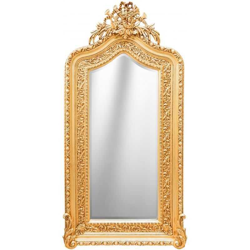 Baroque mirror - Louis XVI style - Large size - Classic mirror - living room - Gold color - MACE