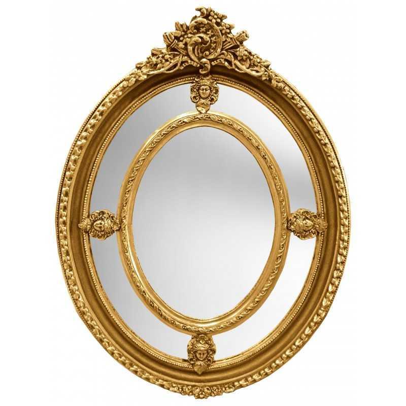 MACE Heritage - Miroir Louis XVI / baroque – rouge, doré – Sp-115