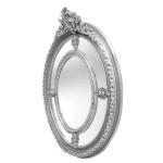 Baroque Mirror - Louis XVI Style - Oval Shape - Brothels Parks - Silver - luxury classic Mirror - MACE