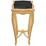 MACE Heritage - Barocker quadratischer Beistelltisch - Louis XV - Gold - Marmorplatte aus echtem schwarzem Naturmarmor - Klassische Möbel - Wohnzimmer - Beistellsofa