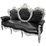 MACE Heritage - Canapé baroque – feuille d’argent, noir, blanc, rouge