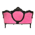 MACE Heritage - Canapé baroque – velours, noir, blanc, rouge – So-148