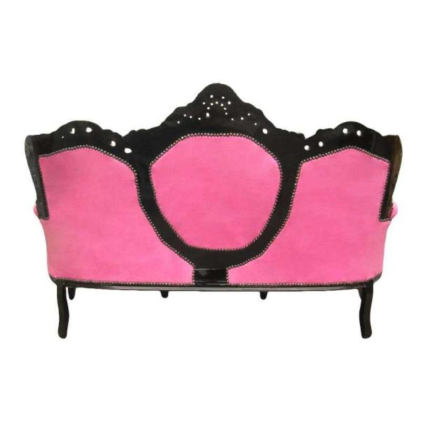MACE Heritage - Canapé baroque – velours, noir, blanc, rouge – So-148