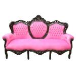 MACE Heritage - Canapé baroque – velours, noir, blanc, rouge – So-148