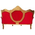 MACE Heritage - Canapé baroque – velours, feuille d’or, blanc, rouge, doré
