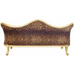 Barocker Luxus-Stil Napoleon III - Gold/Bedruckter Leopard - Klassische Möbel - Wohnzimmermöbel - Bedruckter Leopardenstoff - MACE