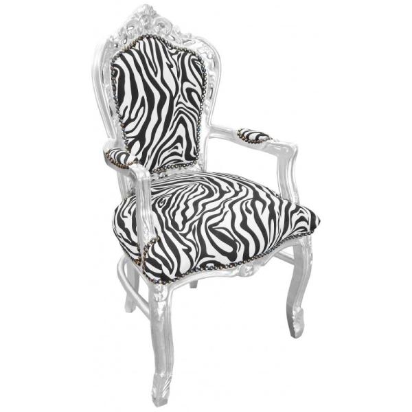 MACE Heritage - Fauteuil Rococo / baroque – blanc, rouge, argenté