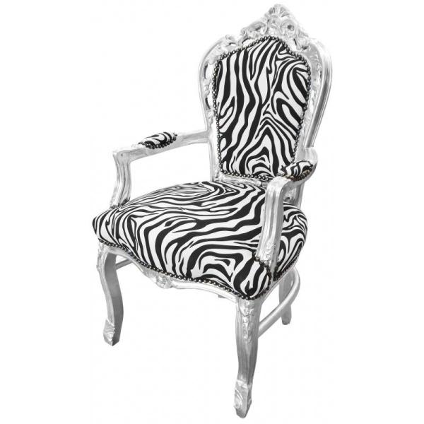 MACE Heritage - Fauteuil Rococo / baroque – blanc, rouge, argenté