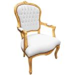 MACE Heritage - Fauteuil Louis XV / baroque – feuille d’or, blanc, rouge, doré – Se-169