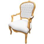 MACE Heritage - Fauteuil Louis XV / baroque – feuille d’or, blanc, rouge, doré – Se-169