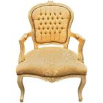 Barocker Louis XV-Stil - Sessel - Gold/Gold - Klassische Möbel - Möbel für alle Räume - Goldenes Stoffmaterial - MACE