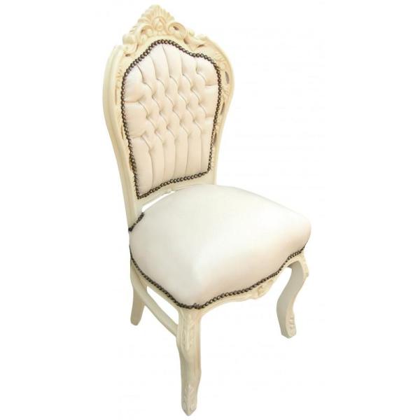 MACE Heritage - Chaise de salle à manger Rococo / baroque – rouge, beige