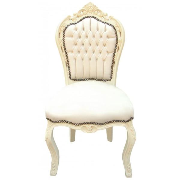 MACE Heritage - Chaise de salle à manger Rococo / baroque – rouge, beige
