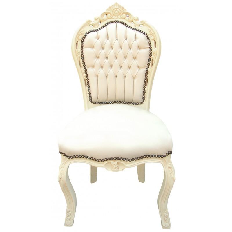 MACE Heritage - Chaise de salle à manger Rococo / baroque – rouge, beige
