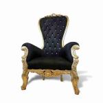 Luxuriöser Thronsessel der Serie MACE Marvellous in edlem Schwarz/Gold - Thronsessel - 190 cm hoch