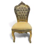 Baroque Rococo Style - Dining Chair - Gold/Beige leather - Dining Room Furniture - Classic Furniture - MACE