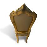 Baroque Rococo Style - Dining Chair - Gold/Beige leather - Dining Room Furniture - Classic Furniture - MACE