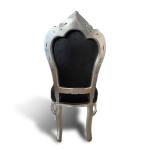 MACE Heritage - Chaise de salle à manger Rococo / baroque – velours, feuille d’argent, noir, rouge, argenté