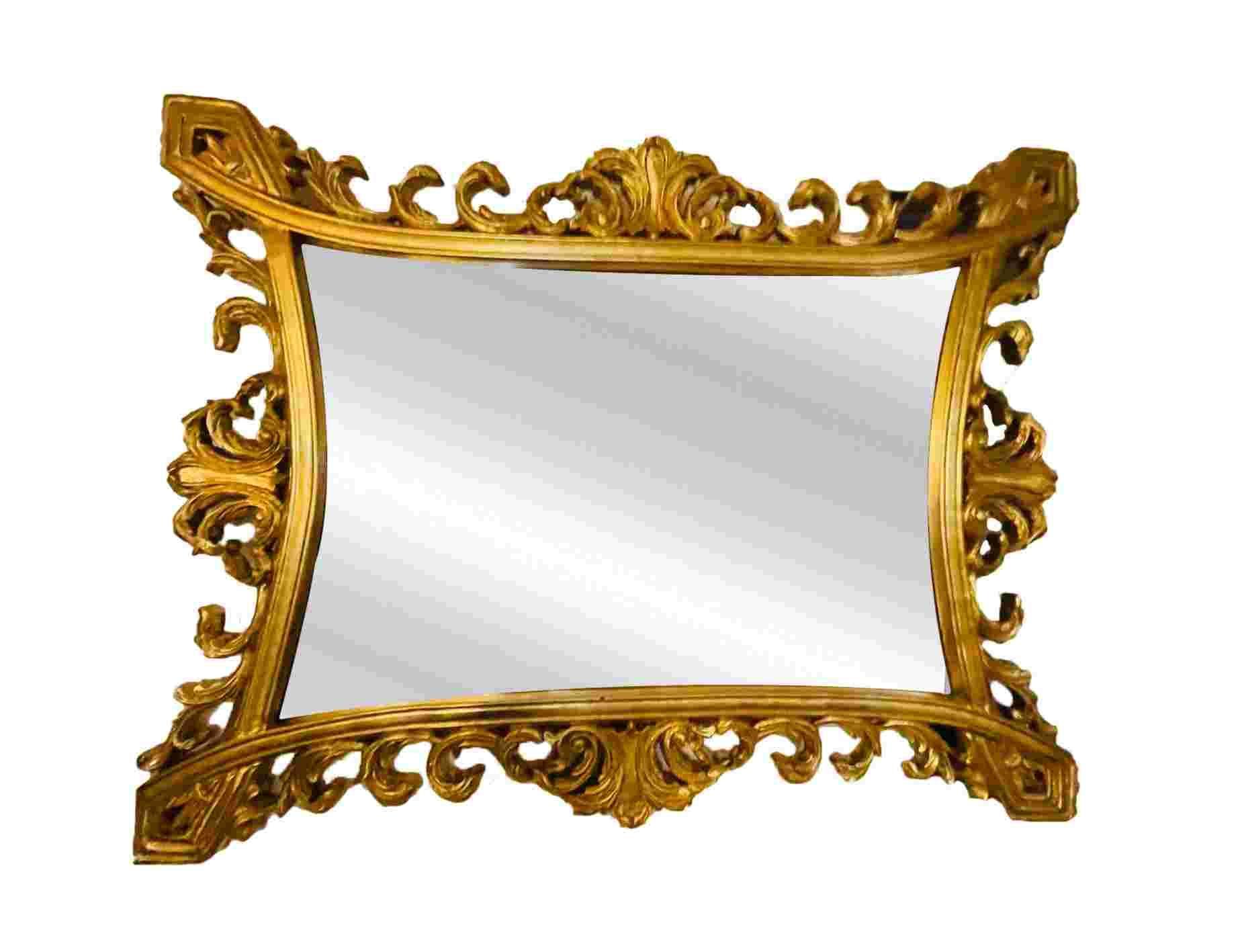 MACE Heritage - Barockspiegel - Stil Louis XVI - Rechteckige Form - Klassische Möbel - Goldrahmen - Klassischer Spiegel