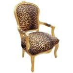 MACE Barocksessel im Stil Louis XV - Sessel - Gold/Leo - Klassische Möbel - Möbel für alle Räume - Leopardenstoff