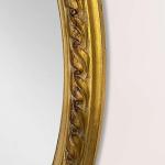 MACE Heritage - Barocker kleiner ovaler Goldspiegel - Handgefertigt - Massivholz - Spiegel
