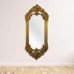 MACE Heritage - Barock Gold kleiner Spiegel Louis XVI Stil - Rechteckige Form - Farbe Gold -Handgefertigt - Massivholz