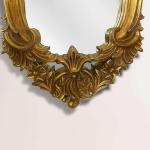 MACE Heritage - Barock Gold kleiner Spiegel Louis XVI Stil - Rechteckige Form - Farbe Gold -Handgefertigt - Massivholz
