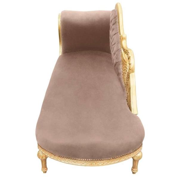 MACE Heritage - Canapé baroque – velours, sculpté, taupe, blanc, rouge
