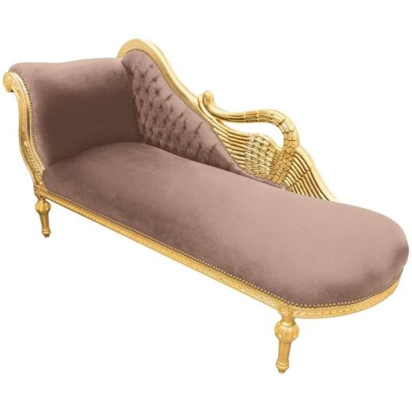 MACE Heritage - Canapé baroque – velours, sculpté, taupe, blanc, rouge